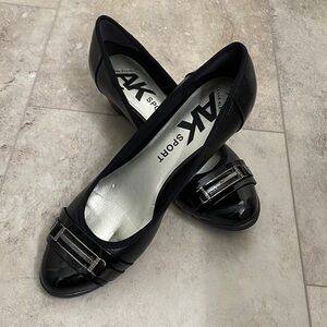Anne Klein Sport Black Patent Leather Ballet Flats